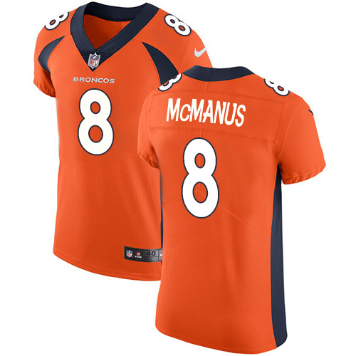 Nike Broncos #8 Brandon McManus Orange Team Color Men's Stitched NFL Vapor Untouchable Elite Jersey